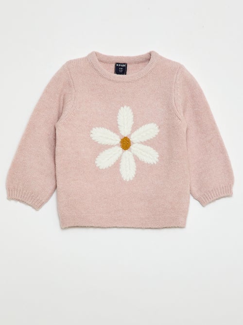 Pull en tricot avec broderie - Kiabi