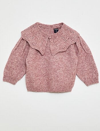 Pull en tricot avec col amovible