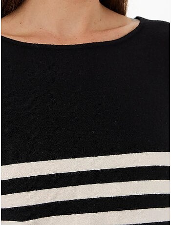 Pull en tricot basique rayé