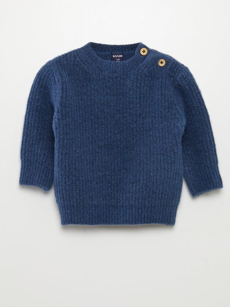 Pull en tricot Bleu - Kiabi