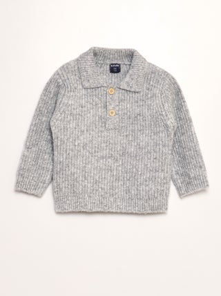 Pull en tricot col polo