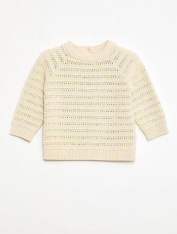 Pull en tricot point fantaisie