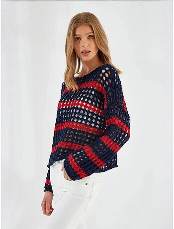 Pull en tricot rayé surdimensionné mixray