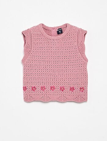 Pull en tricot sans manches
