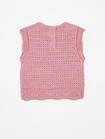 Pull en tricot sans manches