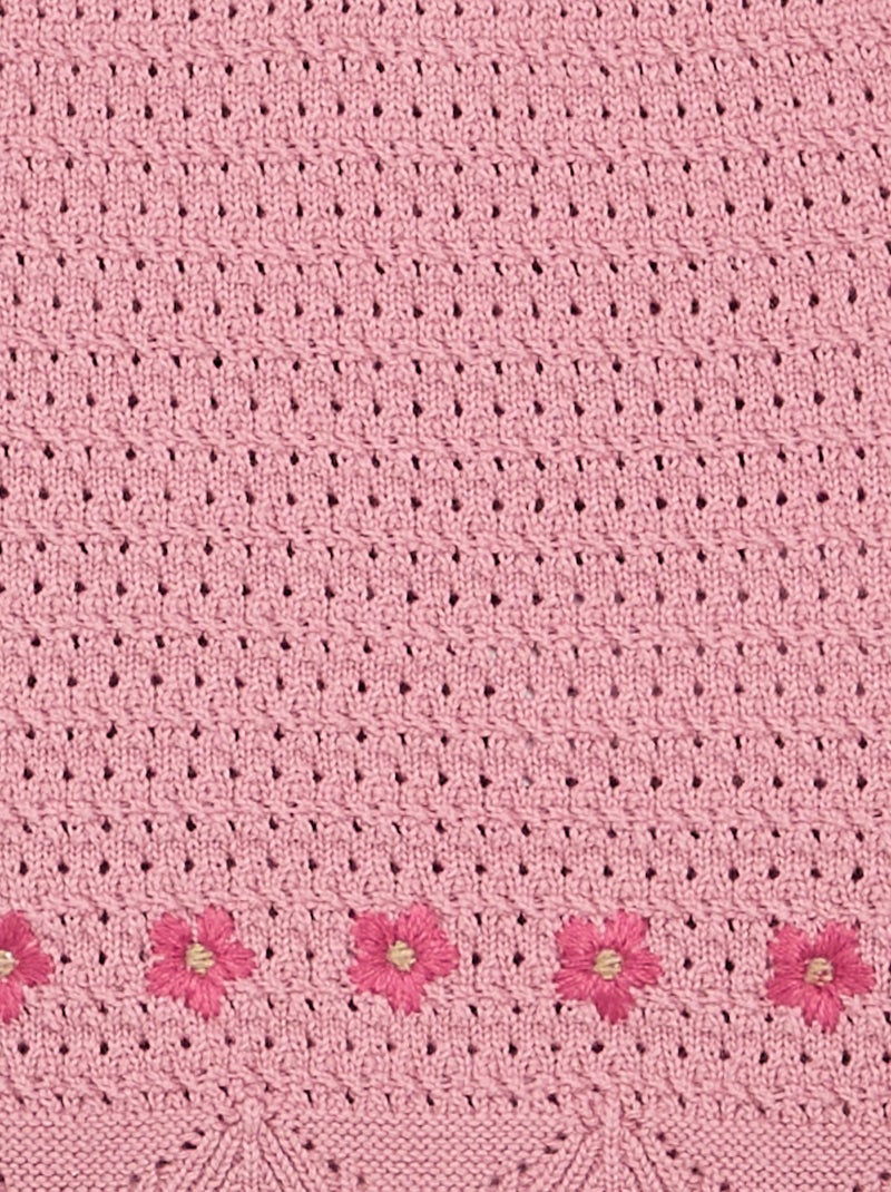 Pull en tricot sans manches Rose - Kiabi