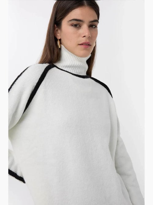 Pull en tricot surdimensionné avec détails contrastés hiccup - Kiabi Pull en tricot surdimensionné avec détails contrastés hiccup - Kiabi
