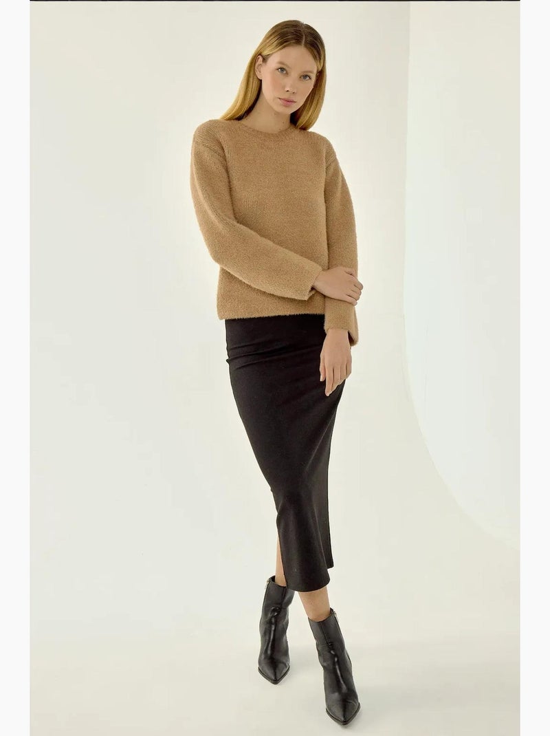 Pull en tricot texturé hiccup Beige naturel - Kiabi