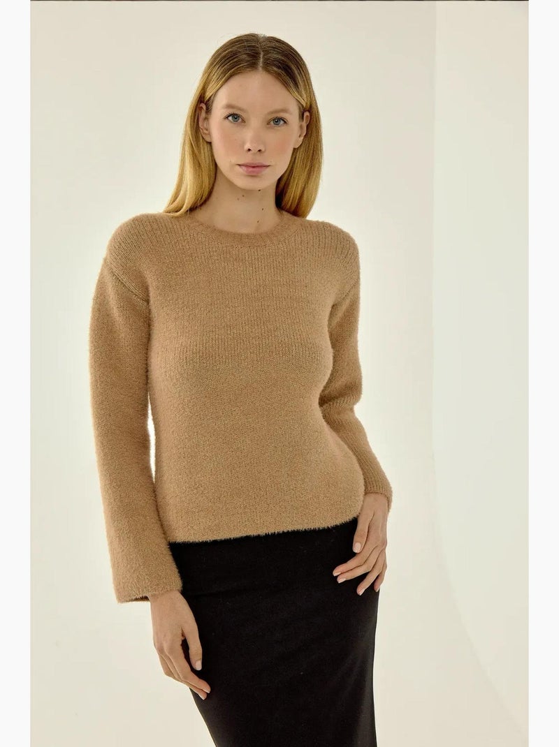 Pull en tricot texturé hiccup Beige naturel - Kiabi