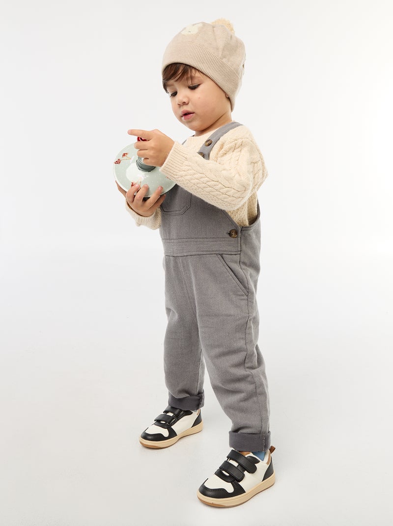 Pull en tricot torsadé Beige - Kiabi