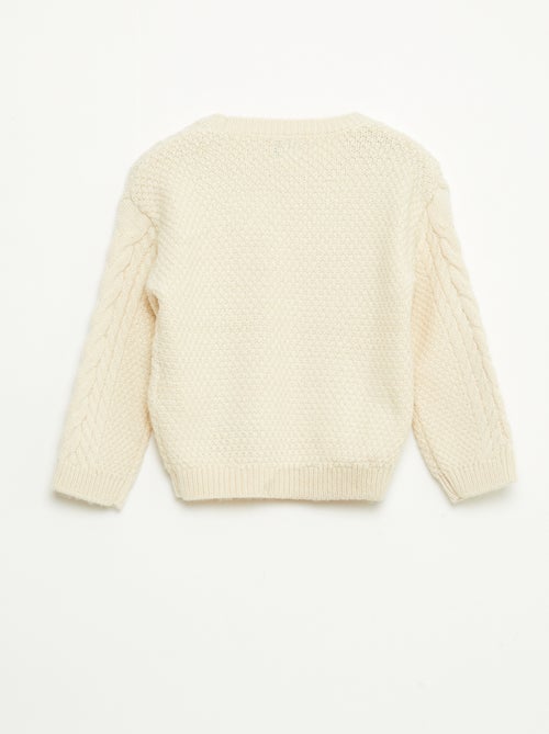 Pull en tricot torsadé - Kiabi