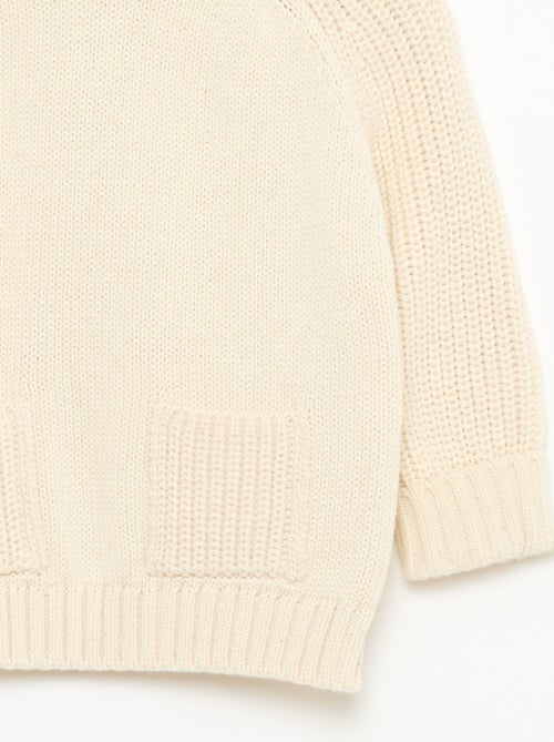 Pull en tricot uni - Kiabi