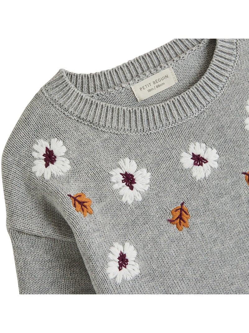 Pull enfant en tricot aimée Gris Gris - Kiabi