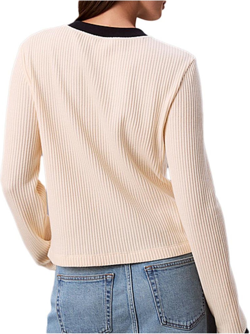Pull Femme Calvin Klein Jeans Beige - Kiabi