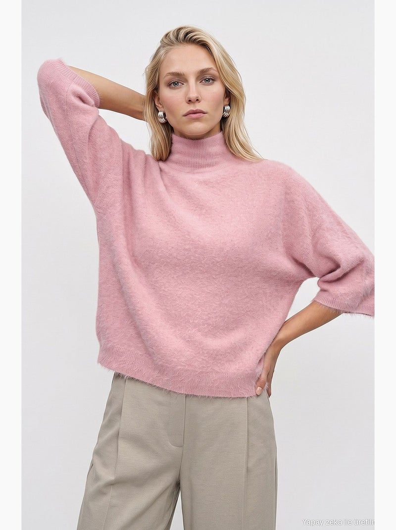 Pull femme en mélange de laine dilvin Rose - Kiabi