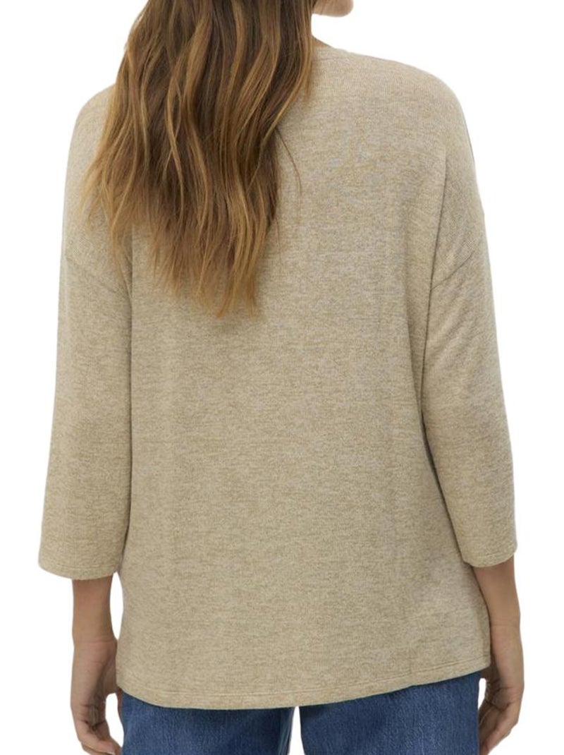 Pull femme vero moda Beige chiné - Kiabi