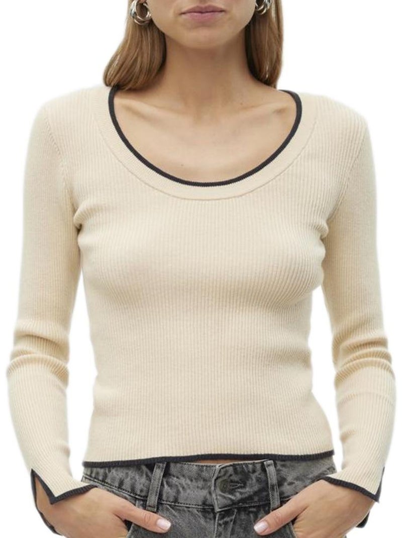 Pull Femme Vero Moda Beige - Kiabi