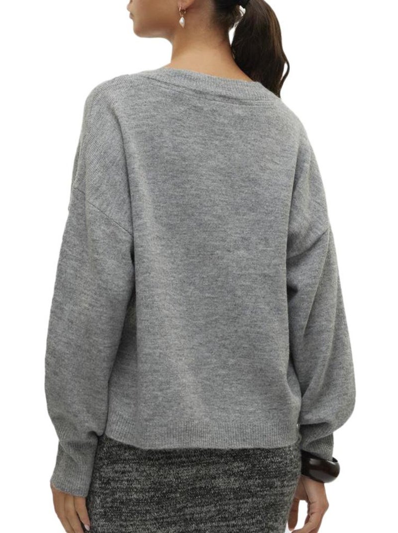 Pull Femme Vero Moda Gris Argenté - Kiabi