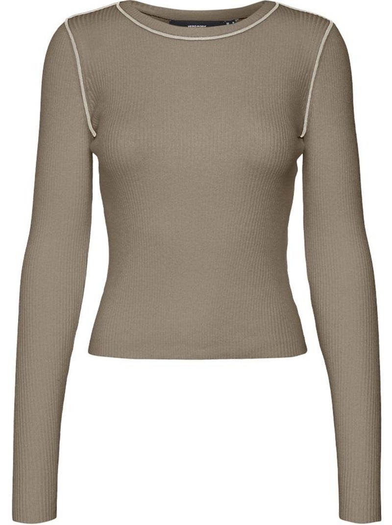 Pull Femme Vero Moda Marron cappuccino - Kiabi