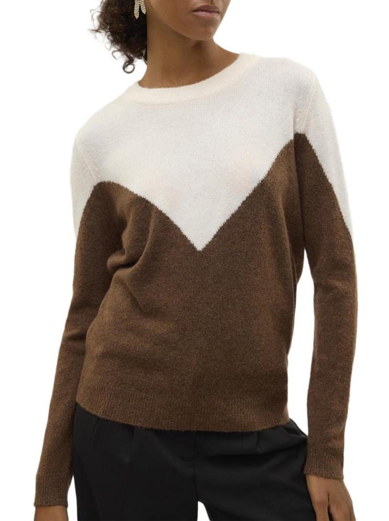 Pull Femme Vero Moda Marron cappuccino - Kiabi