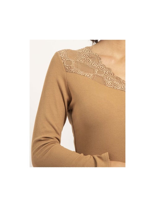 Pull fin col dentelle falia - Kiabi Pull fin col dentelle falia - Kiabi