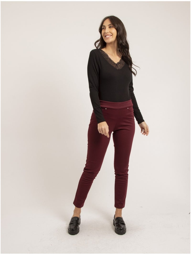 Pull fin col dentelle falia Noir - Kiabi
