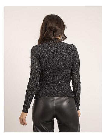 Pull fin col montant paillettes kabiana