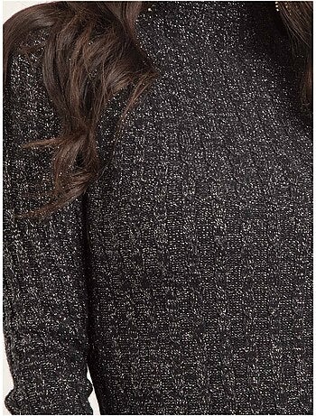 Pull fin col montant paillettes kabiana