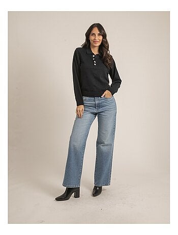 Pull fin col polo konor