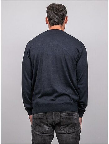 Pull fin col rond jacquard loranch