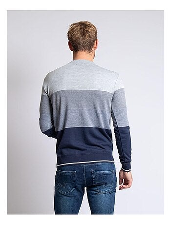 Pull fin col rond losange