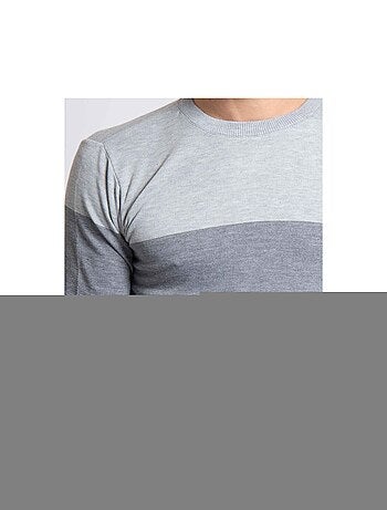 Pull fin col rond losange