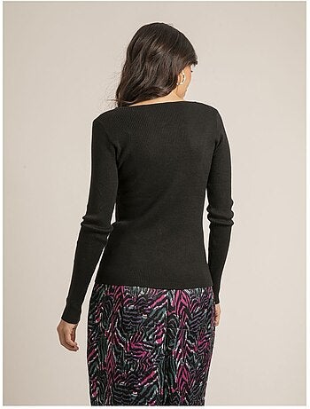Pull fin col v fantaisie karissa