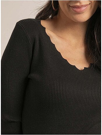 Pull fin col v fantaisie karissa