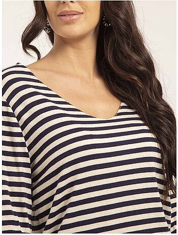 Pull fin marinière rayé kemile