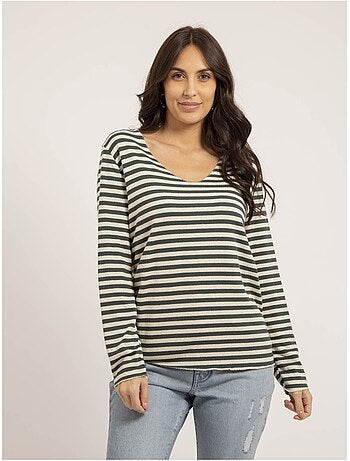 Pull fin marinière rayé kemile