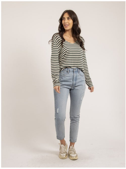 Pull fin marinière rayé kemile - Kiabi