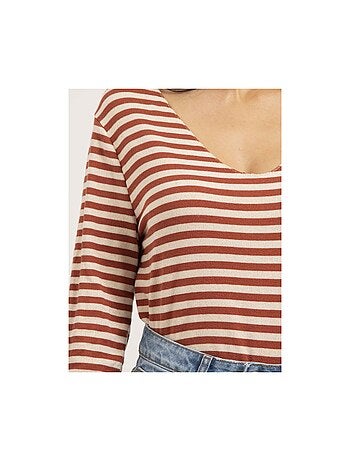 Pull fin rayures kemile