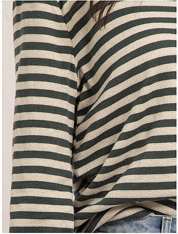 Pull fin rayures kemile