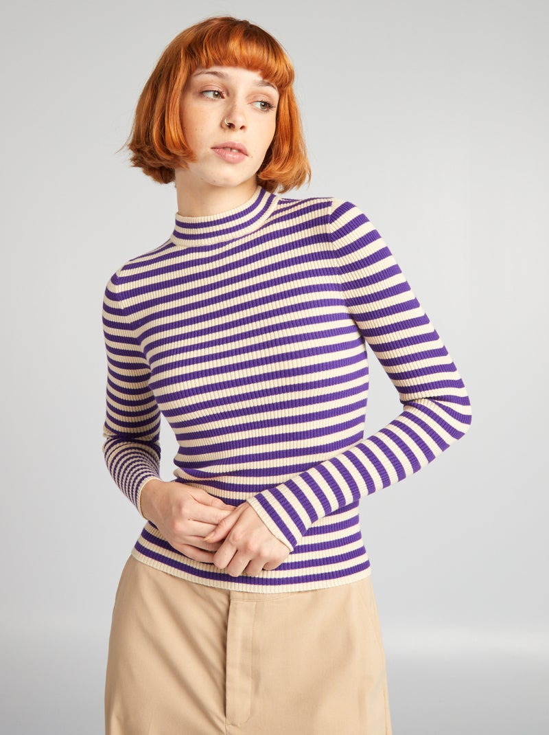 Daisy Street - Pull En Maille Coupe Carrée Décontractée Avec Rayures Variees Et Motif Cur
