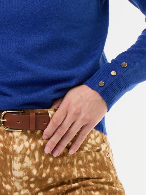 Pull fine jauge col roulé - Kiabi