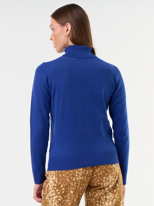 Pull fine jauge col roulé - Kiabi