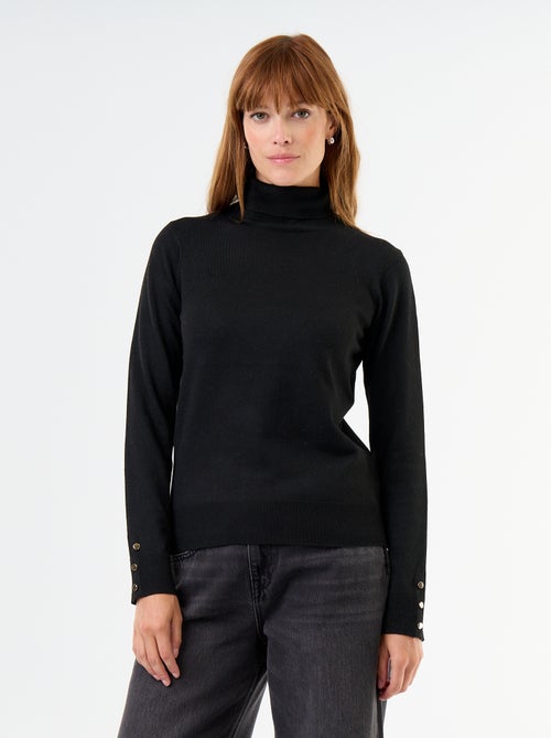 Pull fine jauge col roulé - Kiabi
