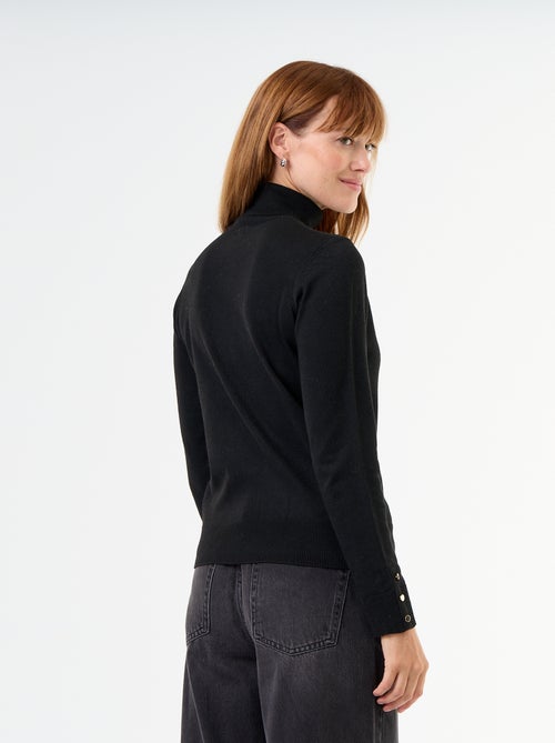 Pull fine jauge col roulé - Kiabi