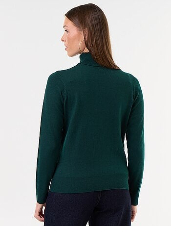 Pull fine jauge col roulé