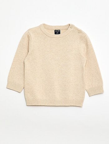 Pull fine jauge encolure boutonnée