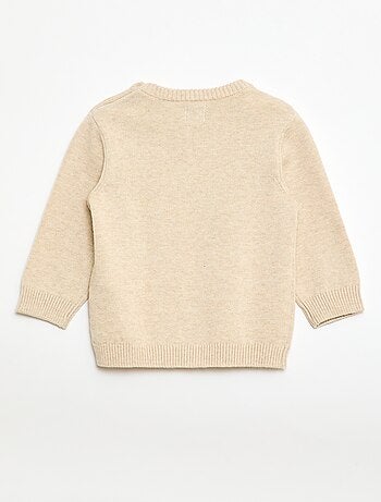 Pull fine jauge encolure boutonnée