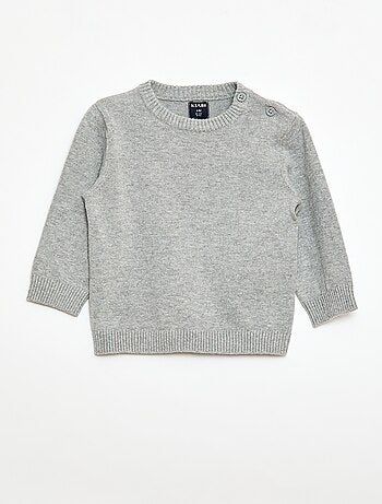 Pull fine jauge encolure boutonnée