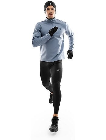 Pull fitness demi-zip homme fitness homme blur