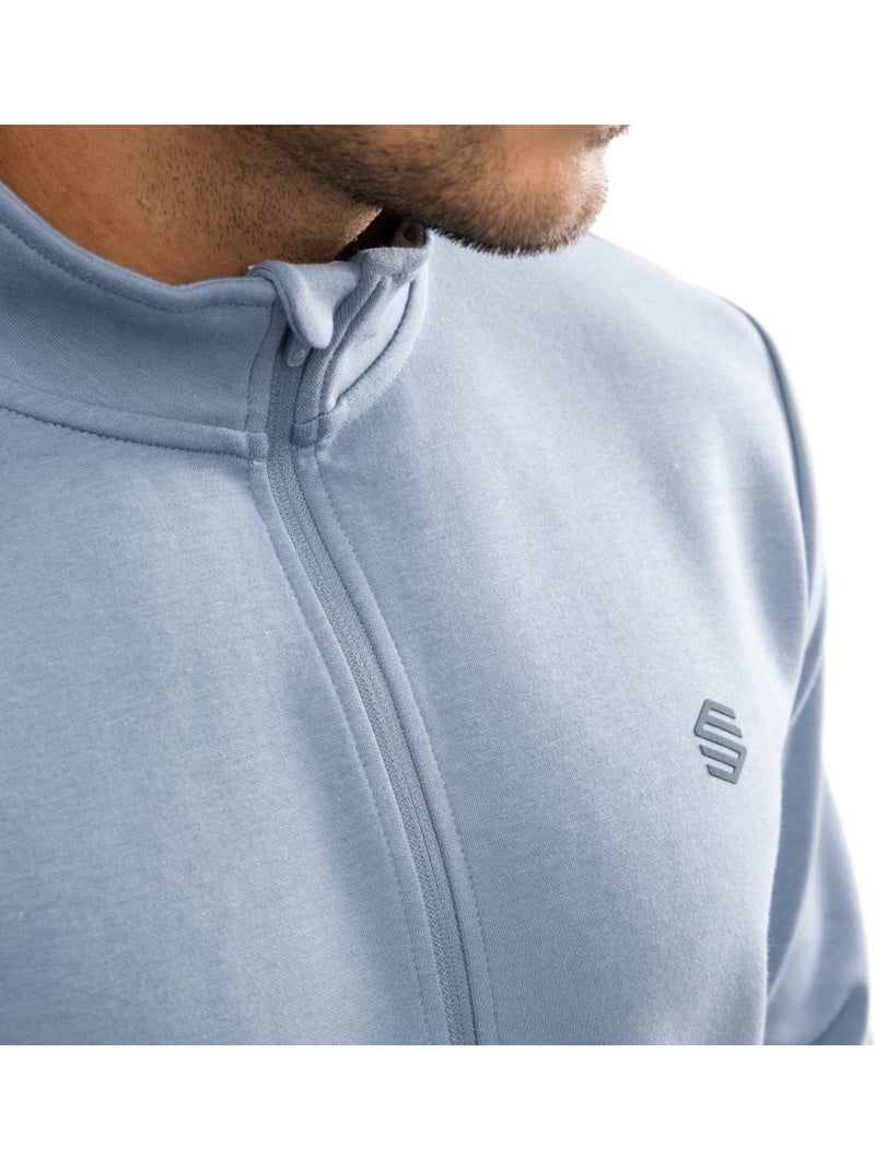 Pull fitness demi-zip homme fitness homme blur Bleu - Kiabi